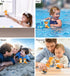 DolliBu Fox Bath Buddy Squirter - Floating Orange Rubber Bath Toy for Toddlers, Fun Water Squirting Play