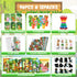 96Pcs Set BenLouis Jungle Safari Party Favors Zoo Animals Coloring Books Crayons Sticker Stampers Slap Bracelets Bulk