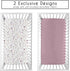 2-Piece Set Sweet Jojo Designs Baby Crib Sheets (Boho Garden Purple Floral) for Girls, Infant Nursery, Toddler Room
