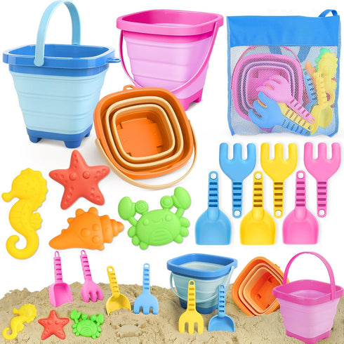 Dreamon Beach Toys for Kids 3-10, Collapsible Sand Castle Toys for Beach