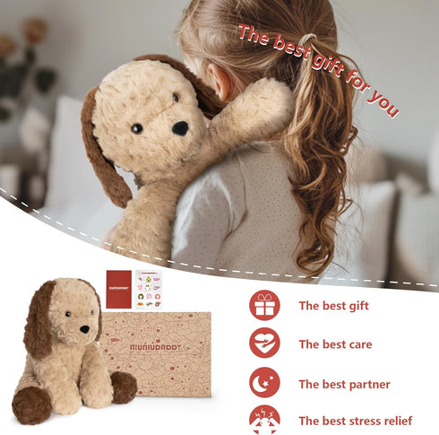 14" 3.5 Niuniu Daddy | Pound Dog Weighted Stuffed Animal, Heavy Doggy Pillowfort Plush Toys for Kids Adults, Weighted