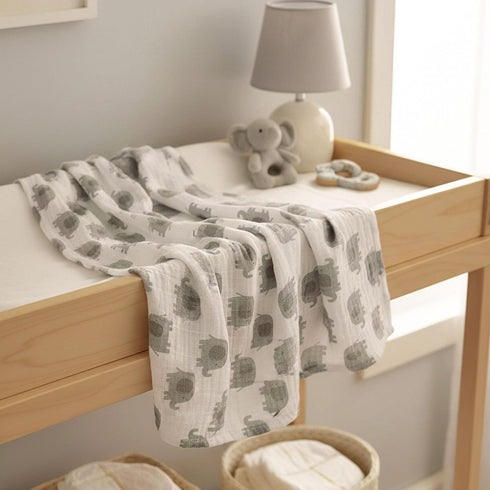 4 Pack 31.5 43.3 inch Muslin Swaddle Blankets for Newborn, Cotton Baby Blankets, Large x Breathable Soft Receiving