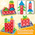 LeagoEra Set 32 3-12 Magnetic Tiles Magnetic Blocks Building Toy: Portable Mini Magnetic Tiles Travel Pieces Montessori