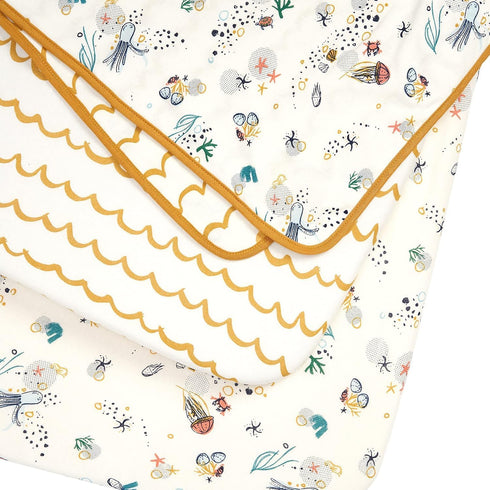 Pack 2 Tutti Bambini Bedside Crib Starter | Crib Fitted Sheets with an Interlock Coverlet | Our Planet