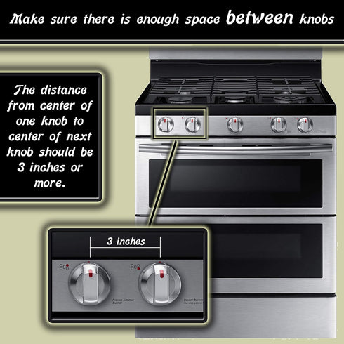 6 Pack Clear Stove Knob Safety Covers - Child Proof Lock for Oven/Stove Top/Gas Range - Baby/Toddler Kitchen Safety