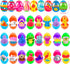 32 Pack Prefilled Easter Eggs with Fidget Toys, Bright Colorful Easter Eggs Prefilled with Variety Easter Stress Toys