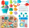 Sawaruita Beach Toys for Kids - Sand Toys Set Includes Collapsible Bucket