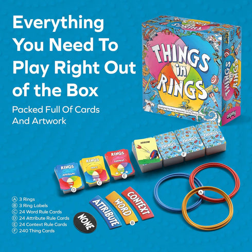 2 6 20 Allplay - Things in Rings Board Game - Small Box Big Game - to Players - Minute Play Time