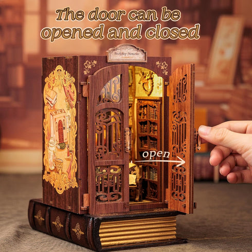 Cutefun Book Nook Kit, Dollhouse Miniature Kit for Bookshelf Insert Decor Crafts for Adults, Halloween