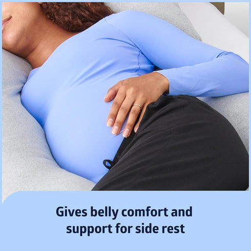 27"" 55"", Medline Maternity Body Pillow, Sleep Pillow, U-Shape, Adult Side Sleepers, Full Body Pregnancy Pillow