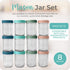 8oz (12-Pack) Mason Bottle Breast Milk Storage Jars Reusable Glass Baby Food Containers with Lid for Baby Formula