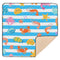 EtherSpher Blue White Striped Sea Animal Large Non-Slip Baby Girl Play mat for