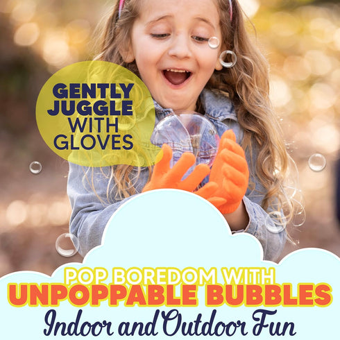 Touchable Bouncing Bubble Kit for Kids, Unpoppable Bubbles Solution for Indoor & Outdoor Play, Great Gift