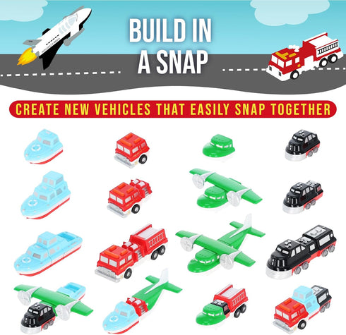 1-3, Set 9 Popular Playthings Magnetic Vehicles for Toddlers Mini Mix or Match Car Toys, of Gift for Kids - Vehicles