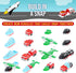 1-3, Set 9 Popular Playthings Magnetic Vehicles for Toddlers Mini Mix or Match Car Toys, of Gift for Kids - Vehicles
