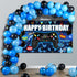 Video Game Birthday Party Decorations Set, Includes Backdrop, Table Covers, Balloons, and Foil Gamer Balloons