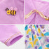 14-16 Inch 2-Piece Set Baby Doll Clothes for Baby Dolls Cute Handmade Purple bee Dress with Purple a Coat