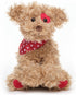 Bearington Harry Hugglesmore Valentine's Day Stuffed Animal, 11 Inch Brown Puppy, Ideal for Gifts
