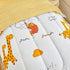 4 Set Flysheep Piece White Toddler Bedding for Baby Girls and Boys, Cute Animals Printed - includes Quilted Comforter
