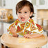 Pizza Slice with Fruit Vegetable Muslin Burp Cloths for Baby, Soft 100% Cotton Washcloths Bibs for Boy Girl