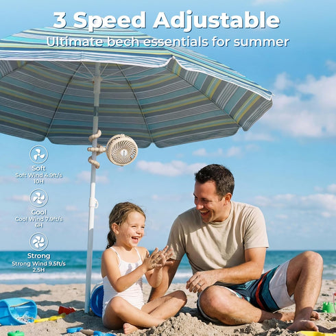 AMACOOL Battery Operated Stroller Fan, Baby Travel Essentials for Beach Disney, Newborn Boy & Girl Showers Gifts