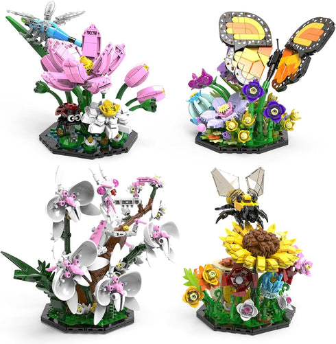 Ideas Insect Collection Building Set, 2059 PCS - Butterfly Orchid Mantis Bee