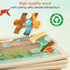 SYNARRY Large Dinosaur Wooden Puzzles for Kids, 4 in 1 Gift Box, Jigsaw Puzzles for Toddlers Ages 2-6