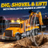 1:12 3, 4, 5, 6, 7 SMILESSKIDDO Excavator Toy - Large Friction Powered Excavator Truck Toy with Lights, Sounds, Toy