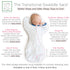 SwaddleDesigns Transitional Swaddle Sack, Blue Tiny Triangles, Med, 3-6 Month, 14-21 lb, Arms Up Half-Length Sleeves
