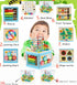 Wooden Activity Cube for 1 Year Old Kids, Educational Bead Maze for Toddler Age 1-3, Montessori Gift