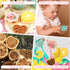 Set 3 4 5 Wooden Tea for Little Girls Play Food Pretend Play Kitchen Accessories for Years Old Girls and Boys Toddler