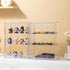 2 Pack 3 2 Attelite Acrylic Display Cases for Collectibles, Layer Clear Display Case with Magnetic Door, Wall-Mounted