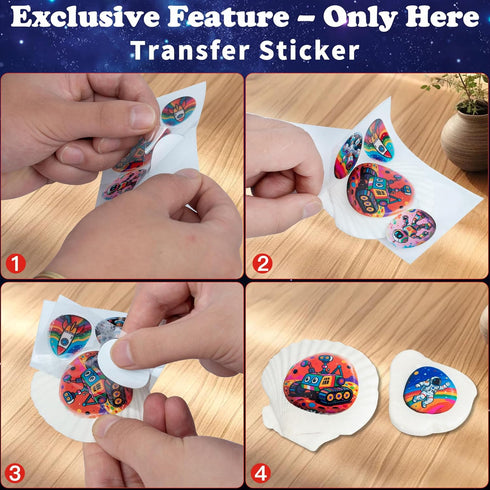 6-12, Awsoo Glow in The Dark Rock & Shell Painting Kit Arts and Crafts for Kids Ages Kids Craft Paint Kit, Art Supplies