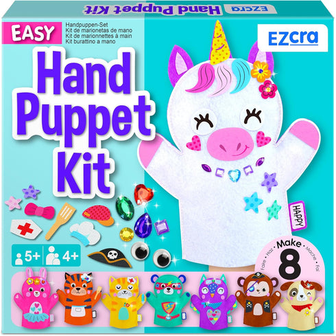 EZCRA Unicorn Hand Puppet Making Kit for Kids Age 5-8 - DIY