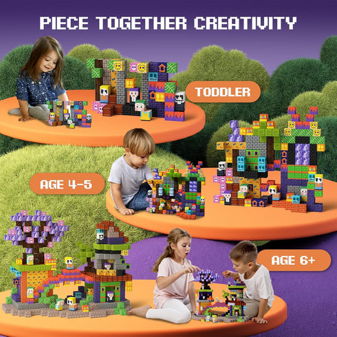 100PCS 3+, Set, GobiDex Magnetic Blocks, Building Toys for Kids Upgraded Zomblock STEM Sensory Magnets Construction