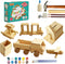 Kraftic Woodworking Building Kit - 6 Educational Arts and Crafts DIY Carpentry Construction Projects for Kids
