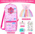18INDC 18 Inch 5PCS 18In Set 18 Inch 18" Doll Storage Bag - Unicorn Theme Doll Accessories with Rainbow Dress, Hair