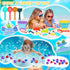 2 Bucket,2 Set,Sand 3-10 Beach Sand Toys for Kids,Sand toys with Collapsible Beach Beach Sifter Shovel,Sand Shovel