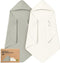 KeaBabies Muslin Hooded Baby Towels for Newborn Girls, Boys - 2-Pack, 30x30