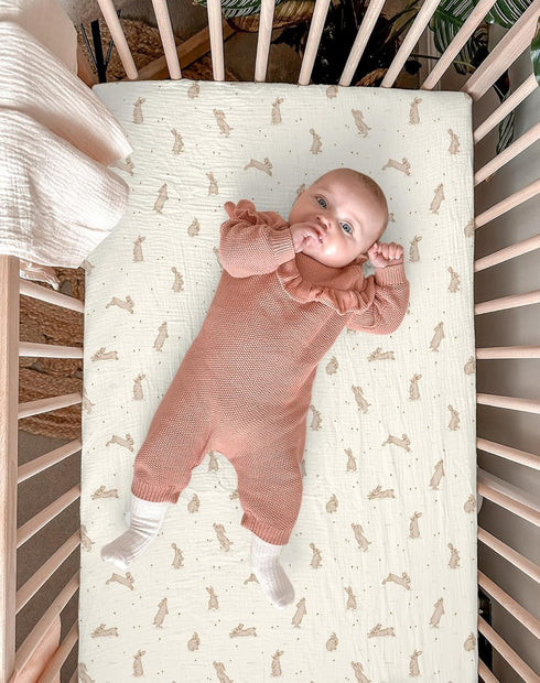 2 Pack, Bassinet Sheet for Baby Boy and Girl Fitted Sheets for Rectangle, Oval, Hourglass Bassinet Mattress, Muslin