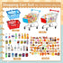 kapeiluo 135Pcs Mini Shopping Cart Basket Miniature Food Drink Toy Supermarket Metal Handcart Dollar Bills Toys