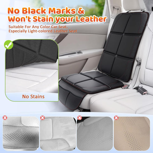 2 Pack, 600D Gimars Car Seat Protector, Waterproof Fabric Carseat Protector Car Seat Cover for Child Car Seat