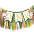 TUTOTU 1st Birthday Monkey Banner - Safari Jungle Party High Chair Decor