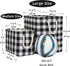 Large Rectangular Decorative Storage Bins - Foldable Laundry Hamper Baskets with Rope Handles for Blankets, Toys