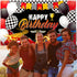Car Racing Happy Birthday Backdrop, Car Themed Party Decorations, Photo Background for Birthday Photography Decor