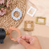 Heclia 5 Pcs Miniature Picture Frames Vintage Dollhouse Photo Frames with Carved Golden Edges for Wall Hanging Desktop