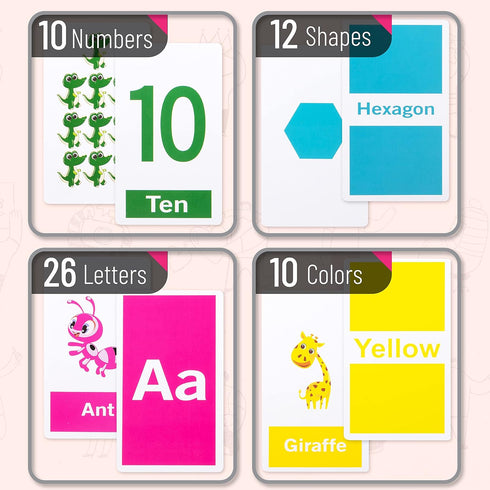 58 Mr. Pen Alphabet Flash Cards for Toddlers - Double-Sided, Picture Cards, ABC & Number Flash Cards