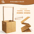 Closet, GiftAmaz Baby Shower Crate Large Hand-Woven Rattan Storage Crates with Handle, Baby Shower Gifts, Baby Welcome