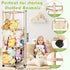 54 inch Stuffed Animal Storage & Organizer, Tall Wooden Cute Zoo Toy Holder with Building Block Storage Bag, Space Save