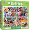 MasterPieces Selfies 4-Pack Kids Jigsaw Puzzles, Silly Animal Selfies for Ages 6 & Up